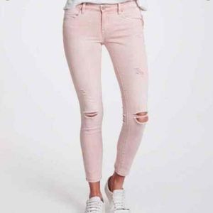 BlankNYC Intro Pink Distressed Ankle Jeans - 29